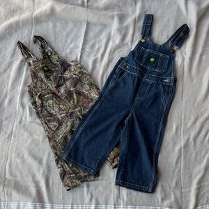 John Deere Kids Denim and Camo Overalls
